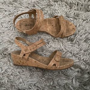 Vaneli Cork Wedges Size 8
